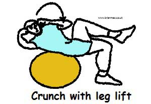 Crunch with leg lift